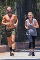chris diamantopoulos becki newton shirtless jog 04