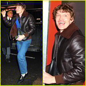 Connor Storrie Is All Smiles While Arriving for 'Saturday Night Live' Cast Dinner Ahead of Hosting This Weekend