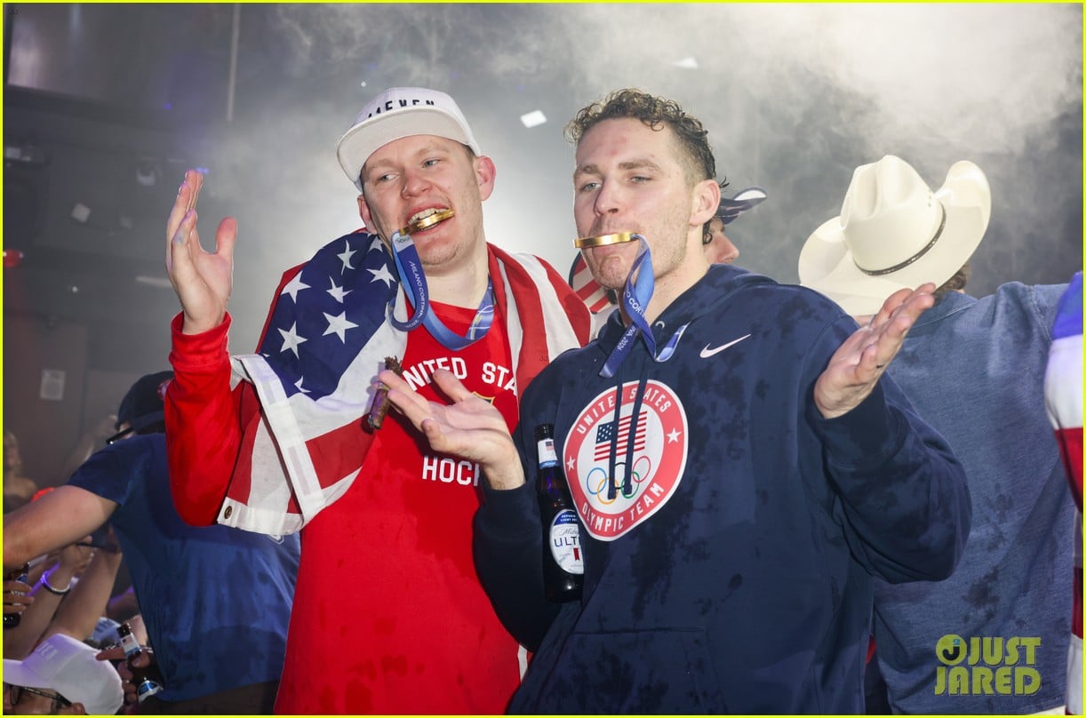 team usa mens hockey celebrates 105285318